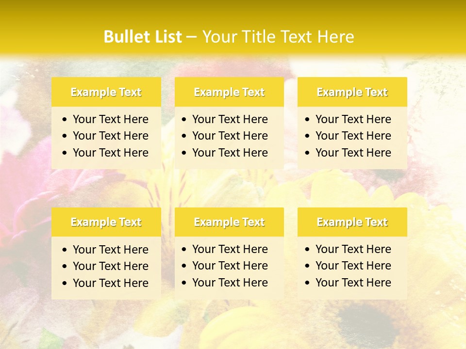 Sunshine & Flowers PowerPoint Template