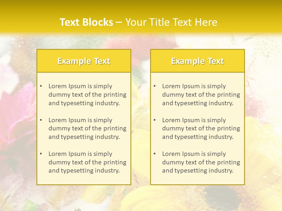 Sunshine & Flowers PowerPoint Template