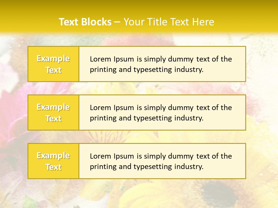 Sunshine & Flowers PowerPoint Template