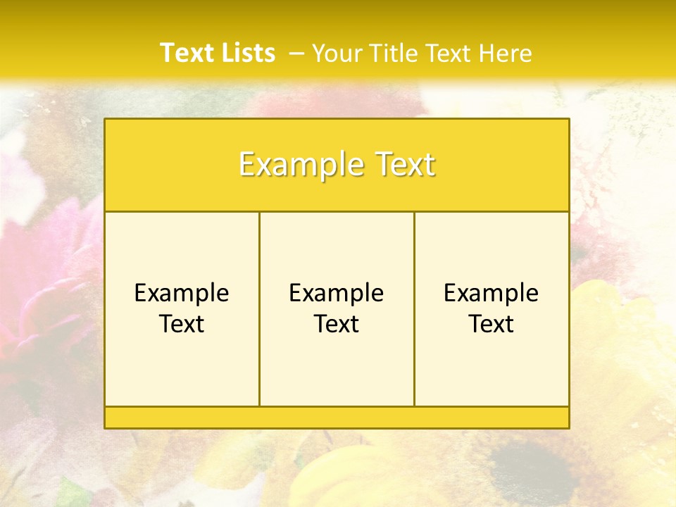 Sunshine & Flowers PowerPoint Template