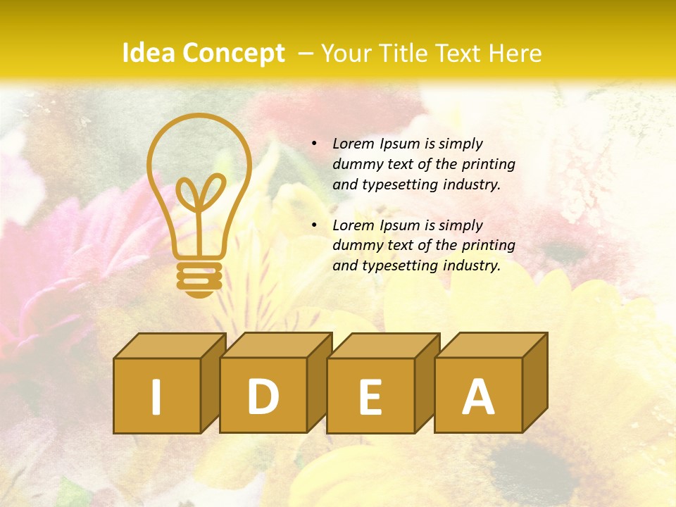 Sunshine & Flowers PowerPoint Template