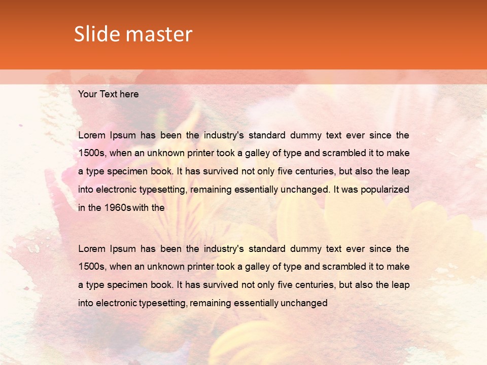 Color Closeup Paper PowerPoint Template