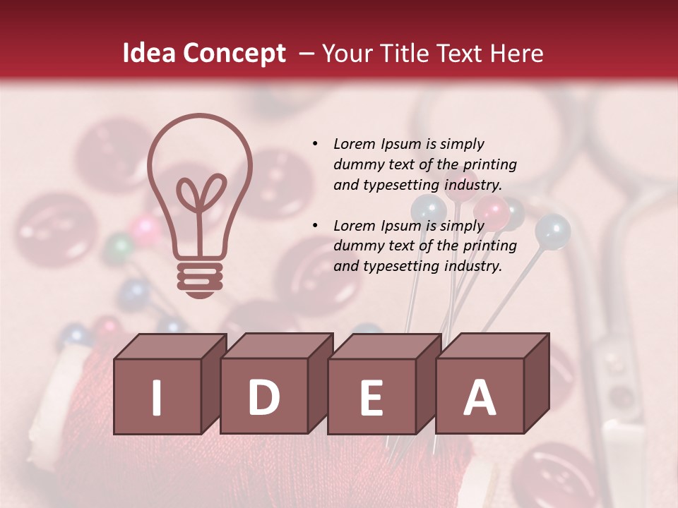 Tailoring Equipment PowerPoint Template