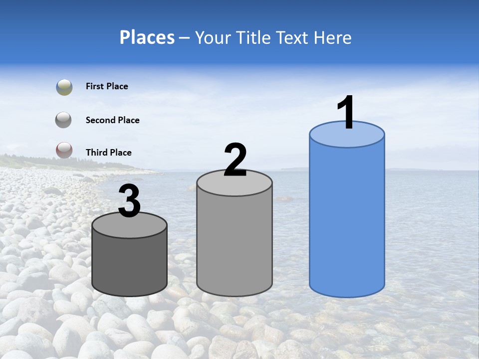 Sunny Gravels Gravel Beach PowerPoint Template