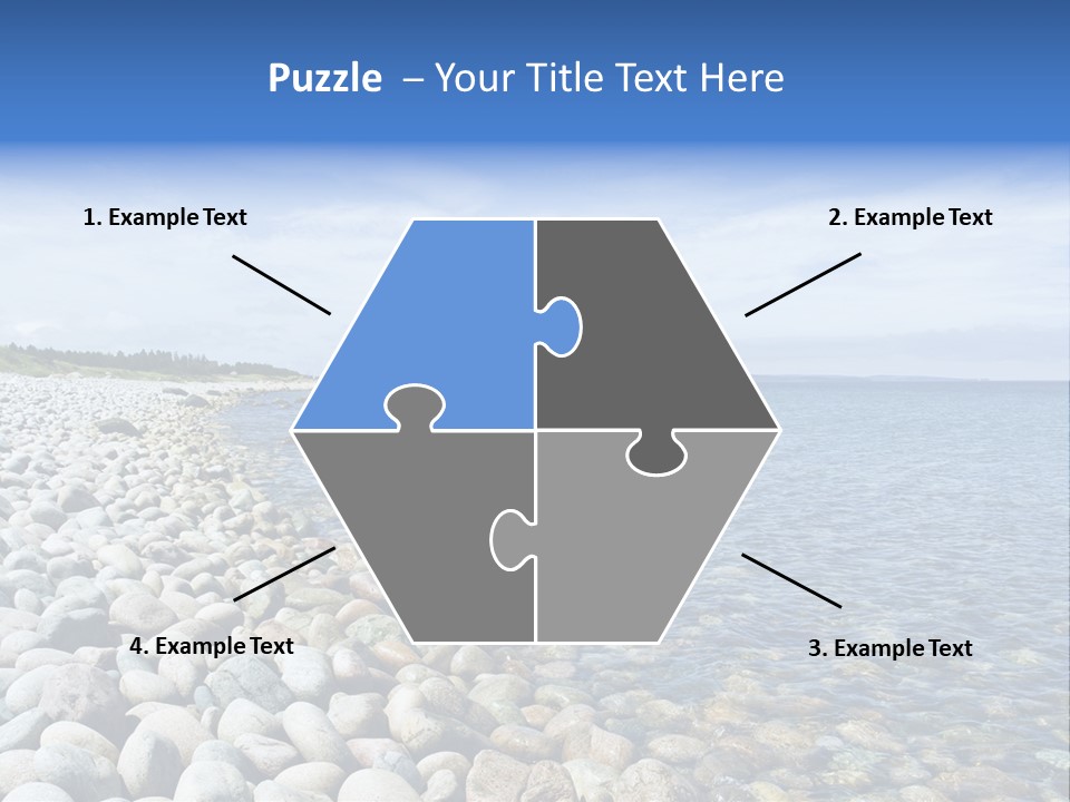 Sunny Gravels Gravel Beach PowerPoint Template