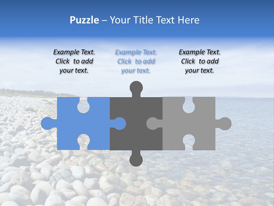 Sunny Gravels Gravel Beach PowerPoint Template