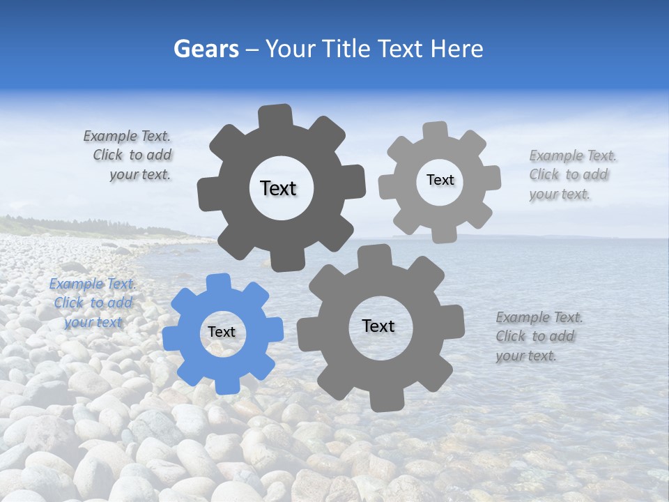 Sunny Gravels Gravel Beach PowerPoint Template