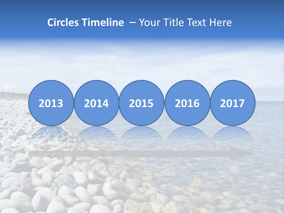 Sunny Gravels Gravel Beach PowerPoint Template