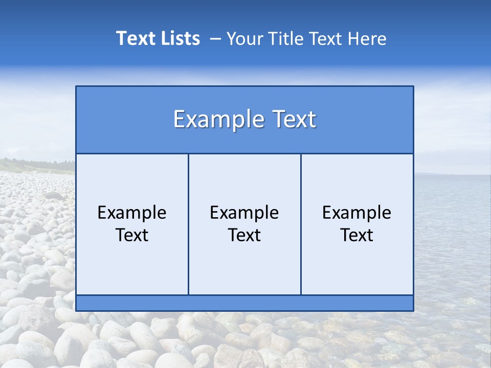 Sunny Gravels Gravel Beach PowerPoint Template