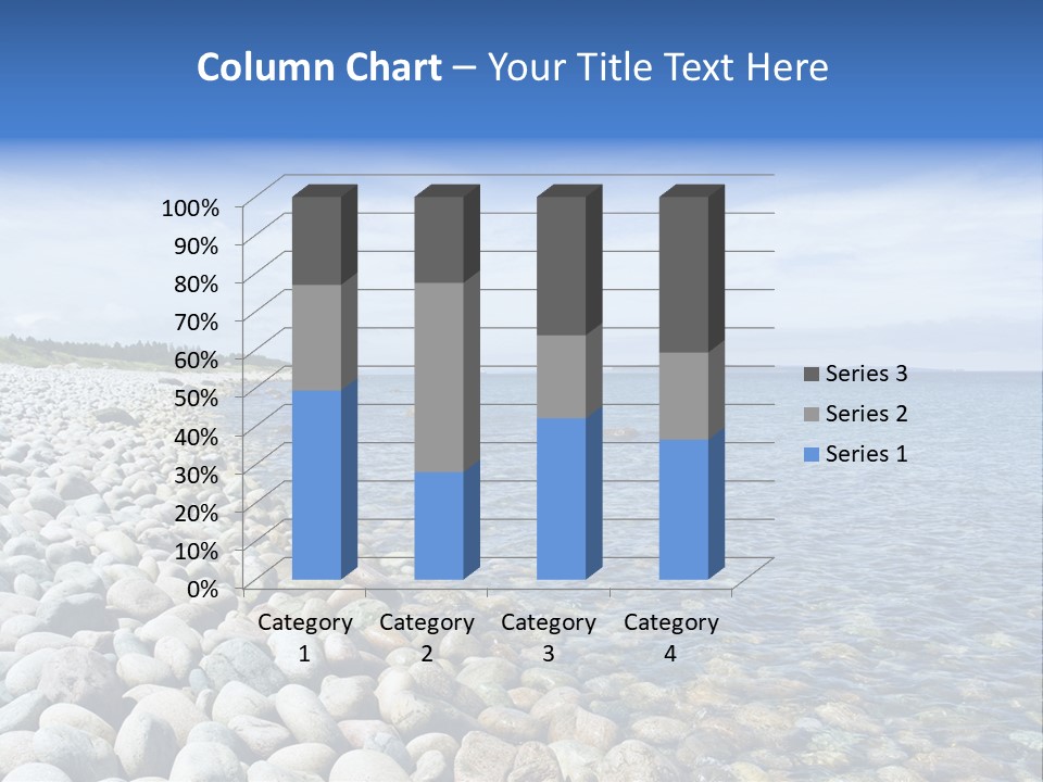 Sunny Gravels Gravel Beach PowerPoint Template