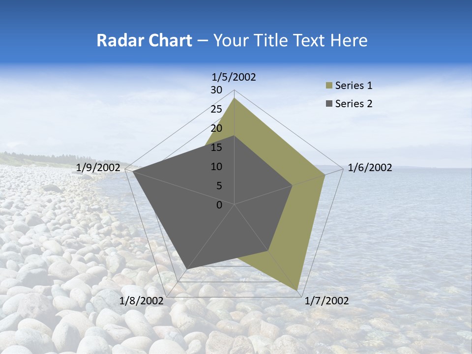 Sunny Gravels Gravel Beach PowerPoint Template