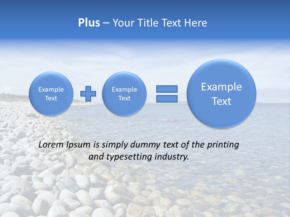 Sunny Gravels Gravel Beach PowerPoint Template