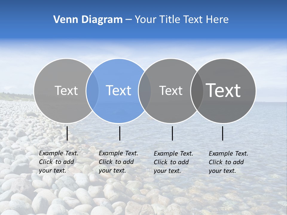 Sunny Gravels Gravel Beach PowerPoint Template