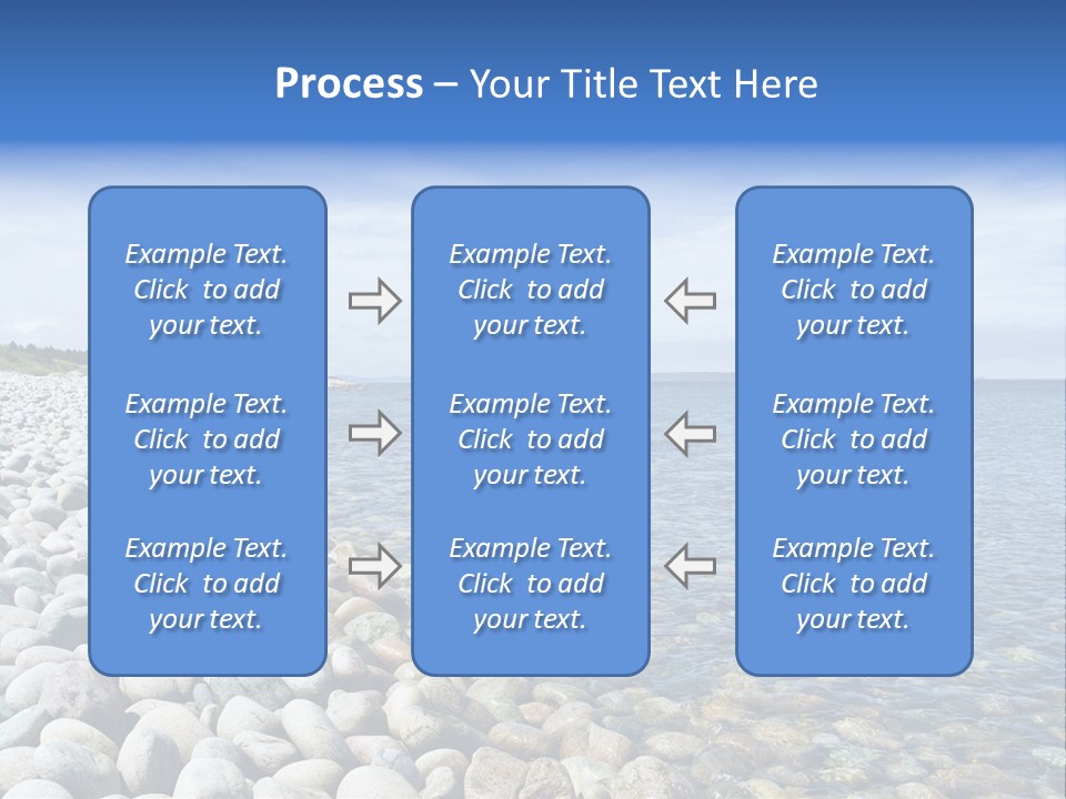 Sunny Gravels Gravel Beach PowerPoint Template