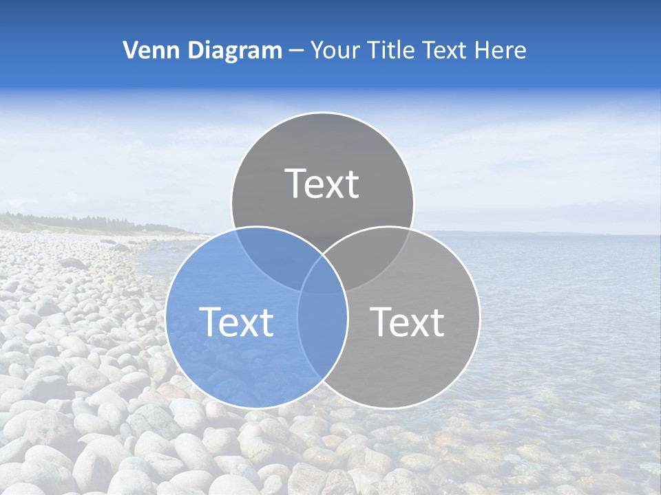 Sunny Gravels Gravel Beach PowerPoint Template