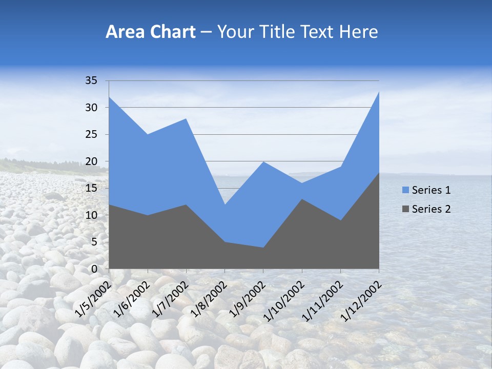 Sunny Gravels Gravel Beach PowerPoint Template