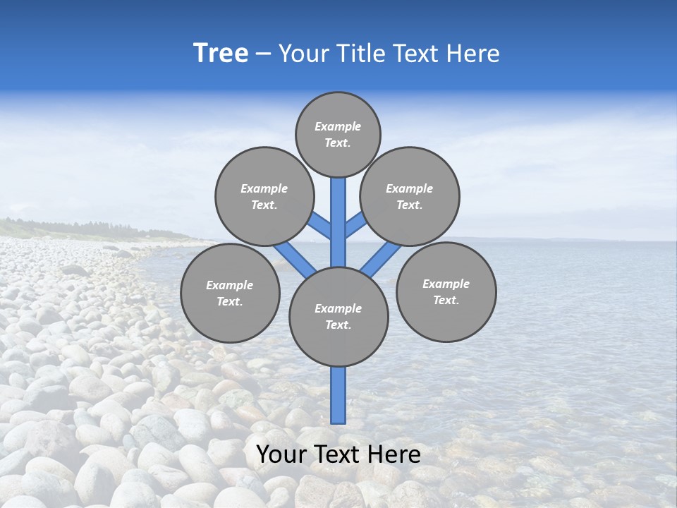 Sunny Gravels Gravel Beach PowerPoint Template