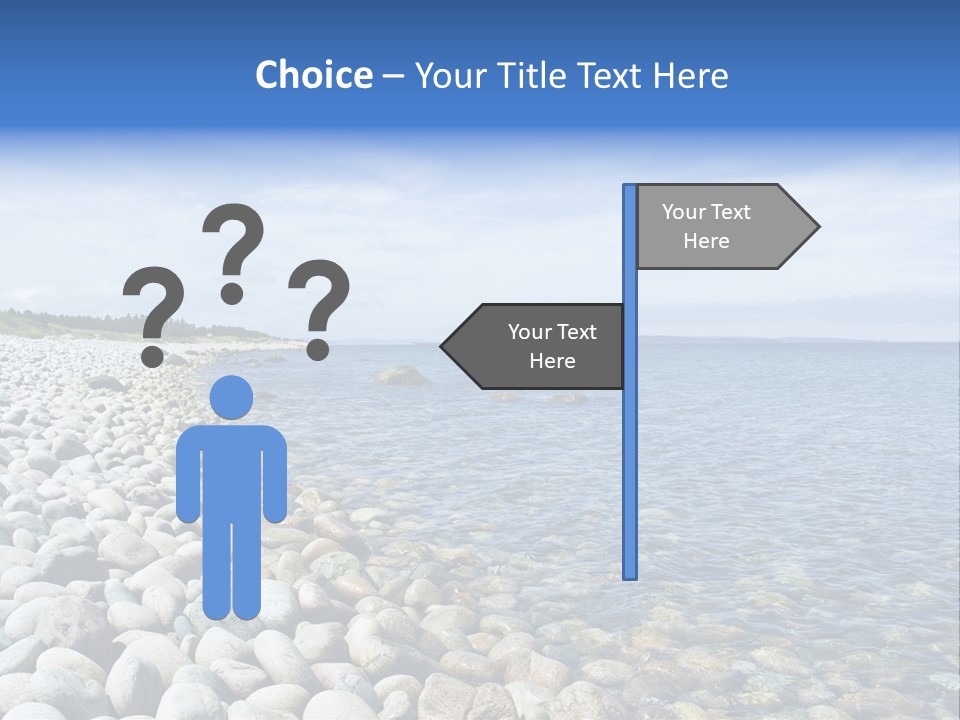 Sunny Gravels Gravel Beach PowerPoint Template