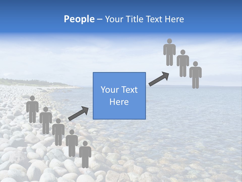 Sunny Gravels Gravel Beach PowerPoint Template