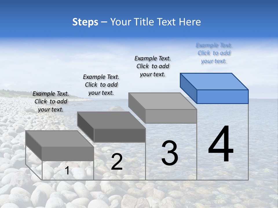 Sunny Gravels Gravel Beach PowerPoint Template