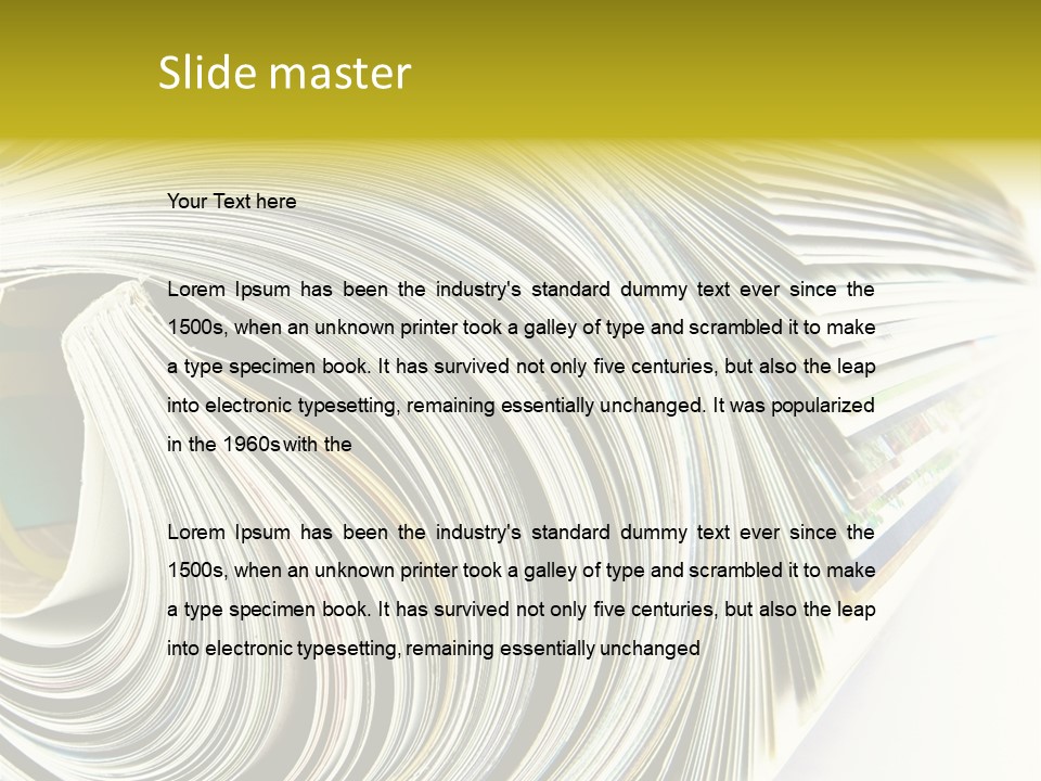 Magazine Rolled PowerPoint Template