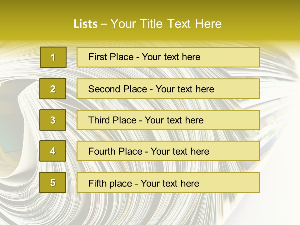 Magazine Rolled PowerPoint Template