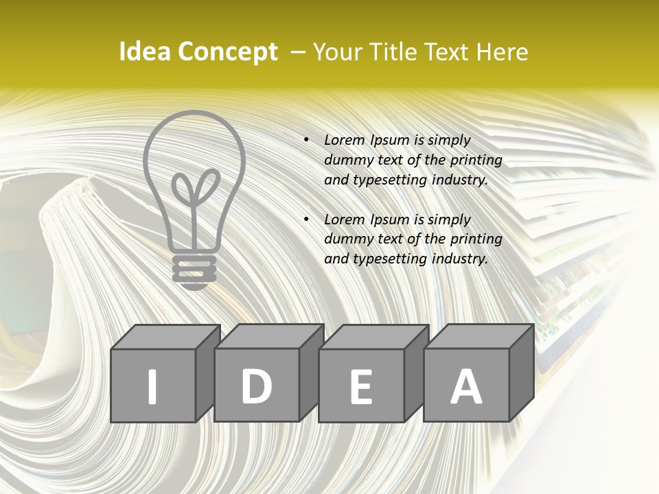 Magazine Rolled PowerPoint Template