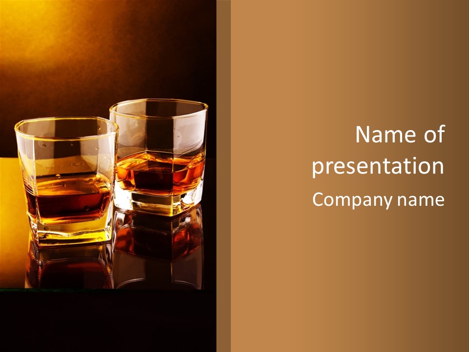 Beverage Brandy Reflex PowerPoint Template