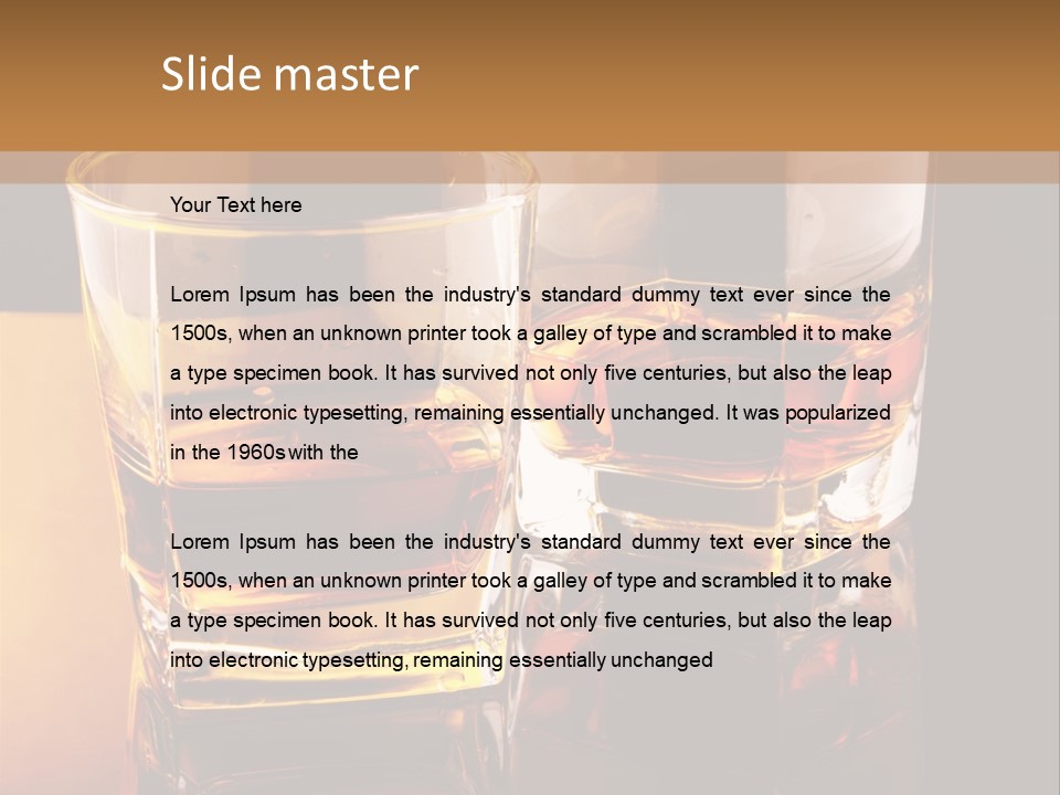 Beverage Brandy Reflex PowerPoint Template