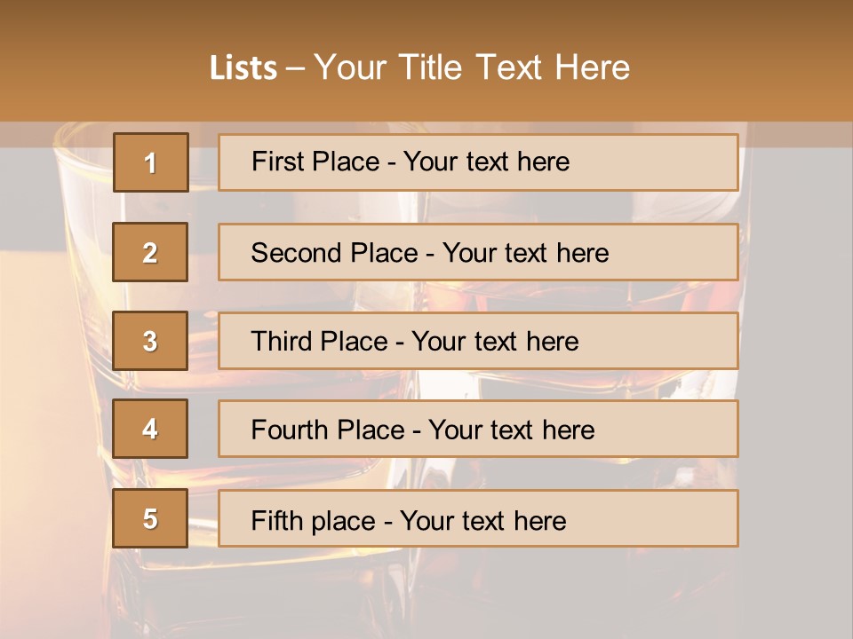 Beverage Brandy Reflex PowerPoint Template