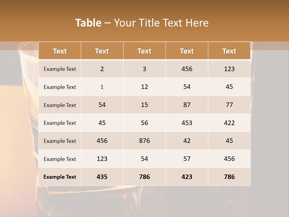 Beverage Brandy Reflex PowerPoint Template