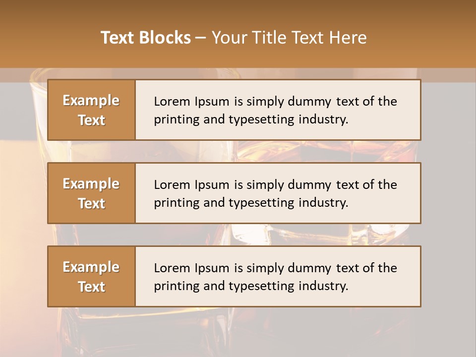 Beverage Brandy Reflex PowerPoint Template