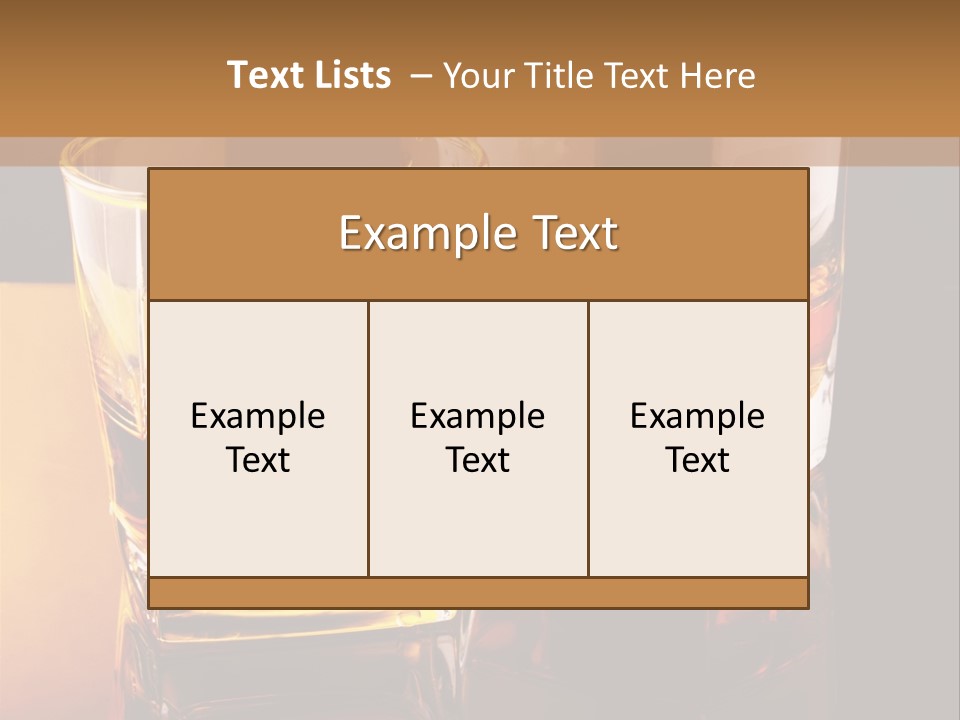 Beverage Brandy Reflex PowerPoint Template