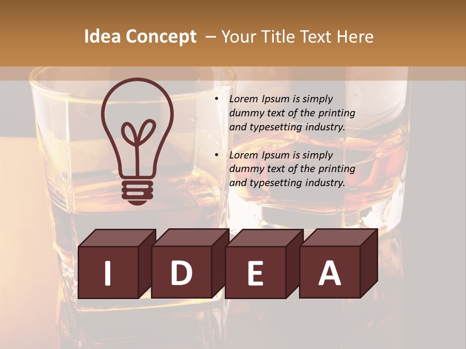 Beverage Brandy Reflex PowerPoint Template