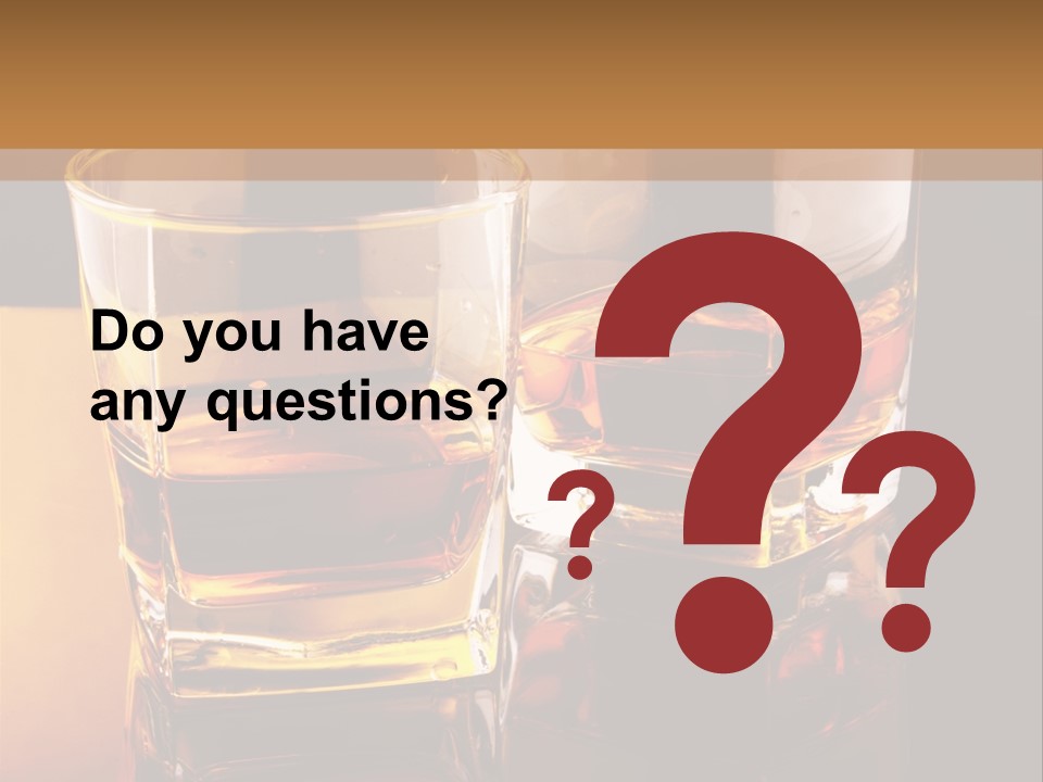 Beverage Brandy Reflex PowerPoint Template