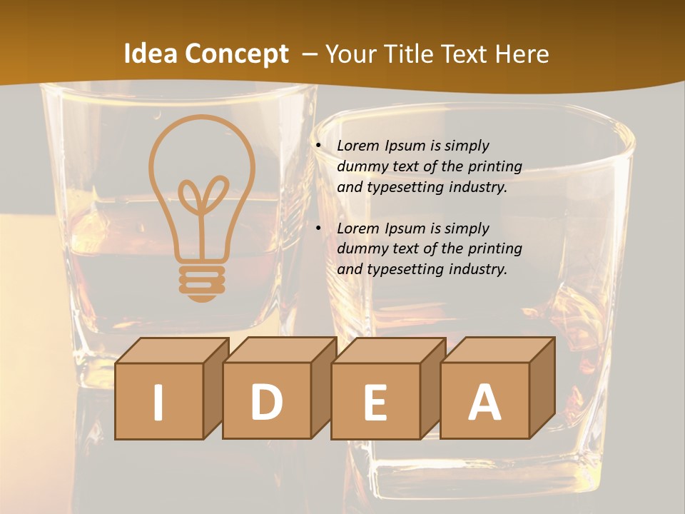 Whiskey Brandy Bourbon PowerPoint Template