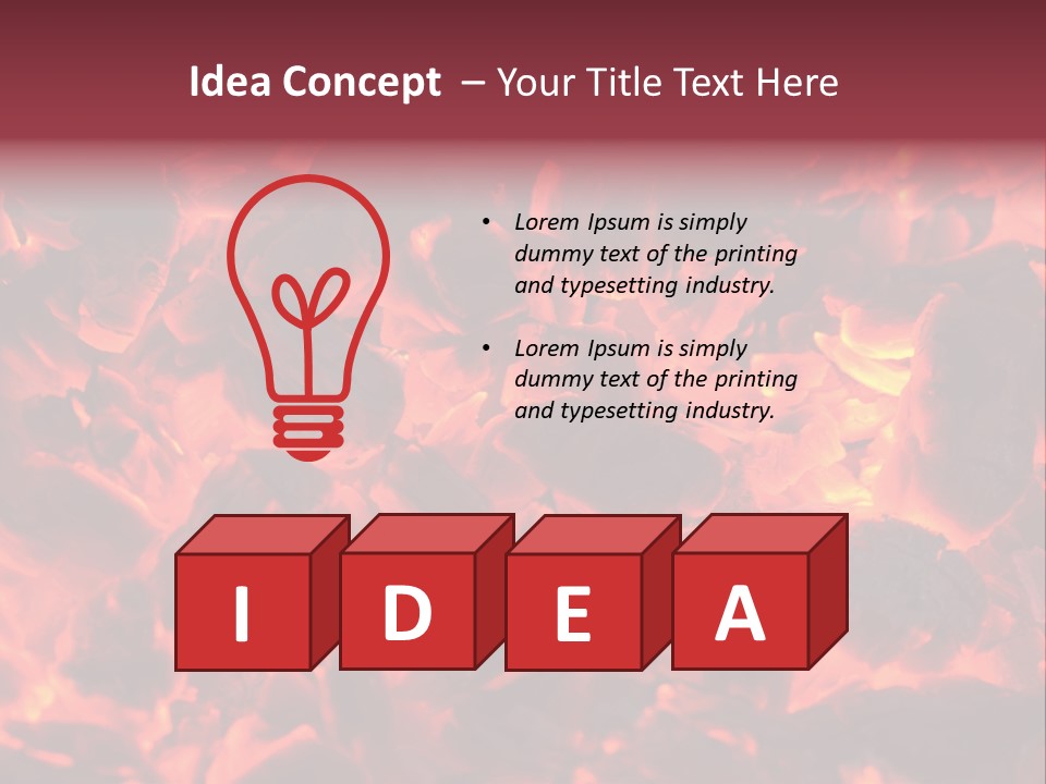 Yanan Kömür PowerPoint Template