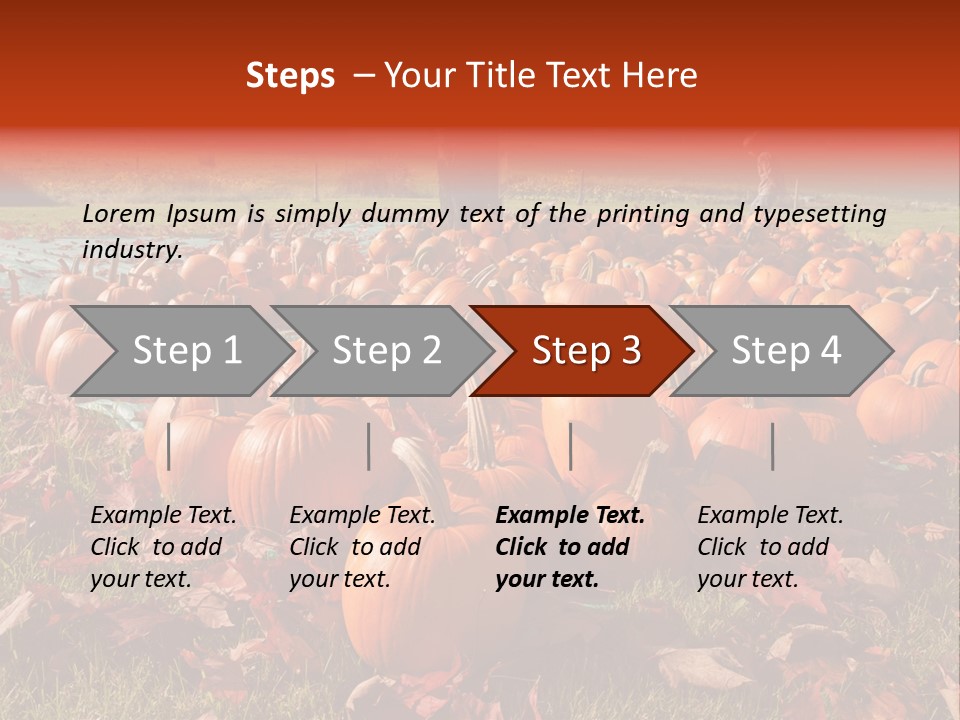 Pumpkins In A Field PowerPoint Template
