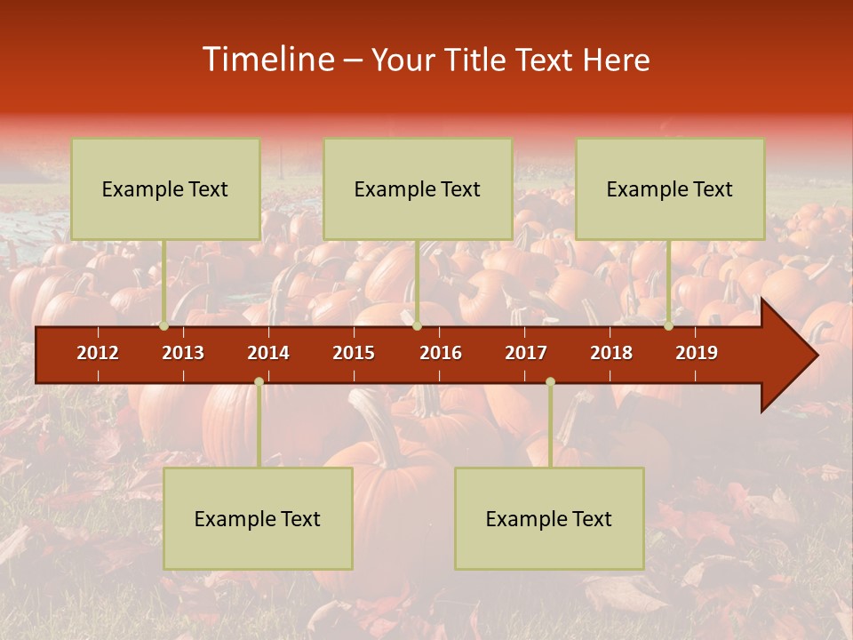 Pumpkins In A Field PowerPoint Template
