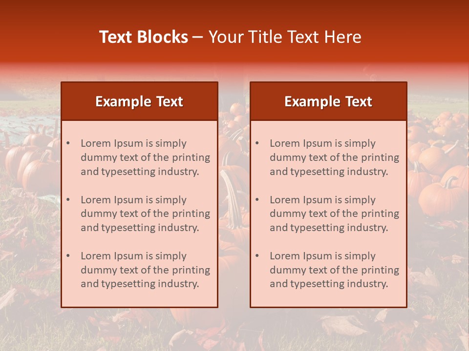 Pumpkins In A Field PowerPoint Template