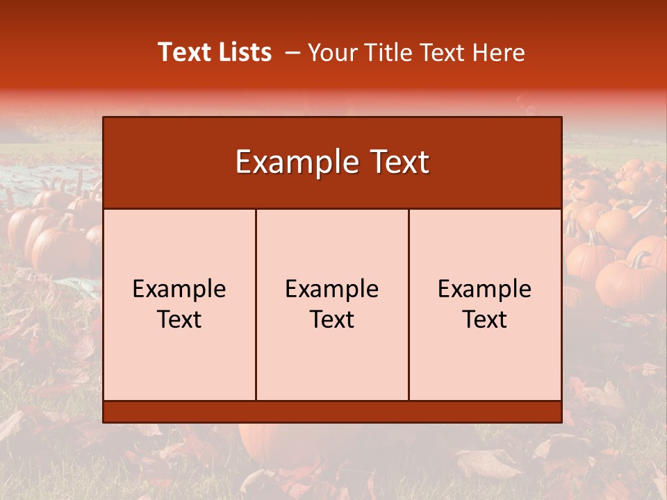 Pumpkins In A Field PowerPoint Template
