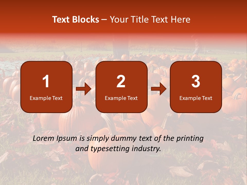 Pumpkins In A Field PowerPoint Template