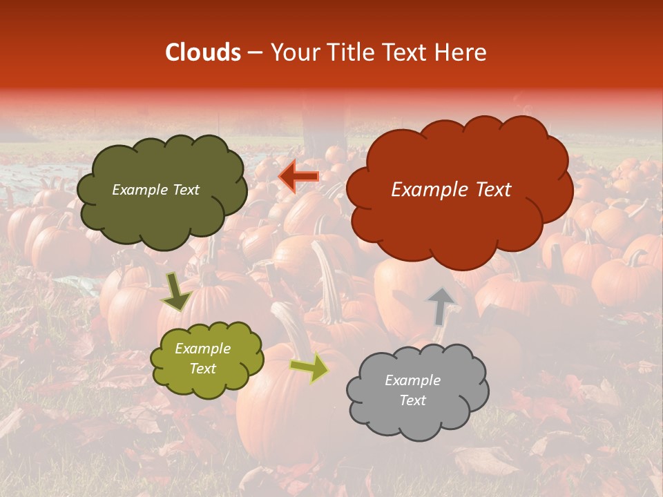Pumpkins In A Field PowerPoint Template
