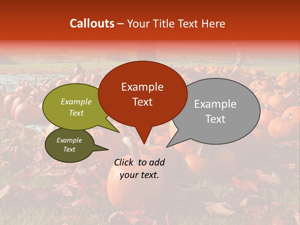 Pumpkins In A Field PowerPoint Template