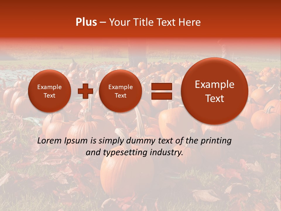 Pumpkins In A Field PowerPoint Template