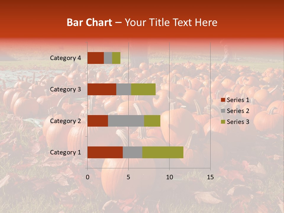 Pumpkins In A Field PowerPoint Template