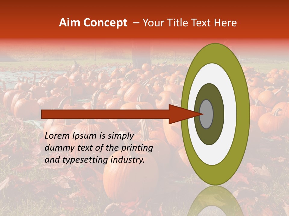 Pumpkins In A Field PowerPoint Template