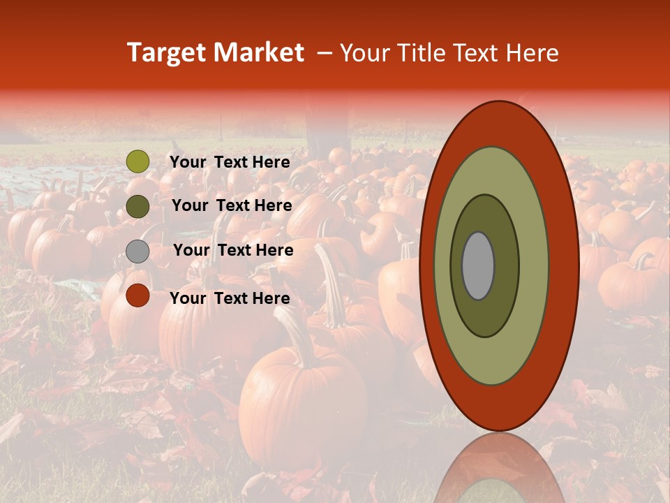 Pumpkins In A Field PowerPoint Template