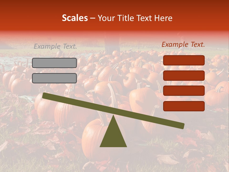 Pumpkins In A Field PowerPoint Template