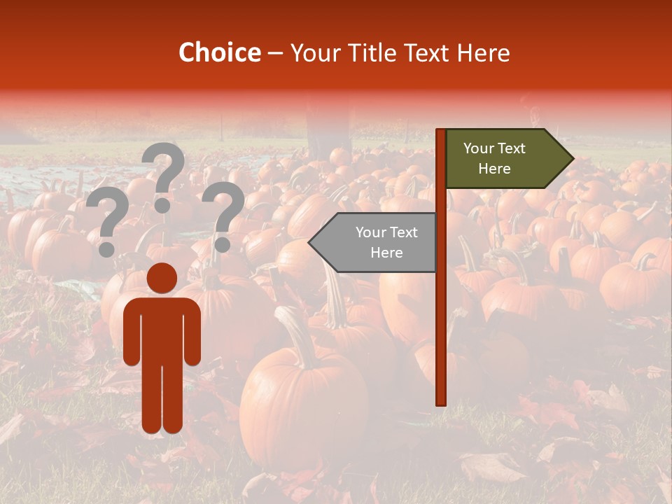 Pumpkins In A Field PowerPoint Template